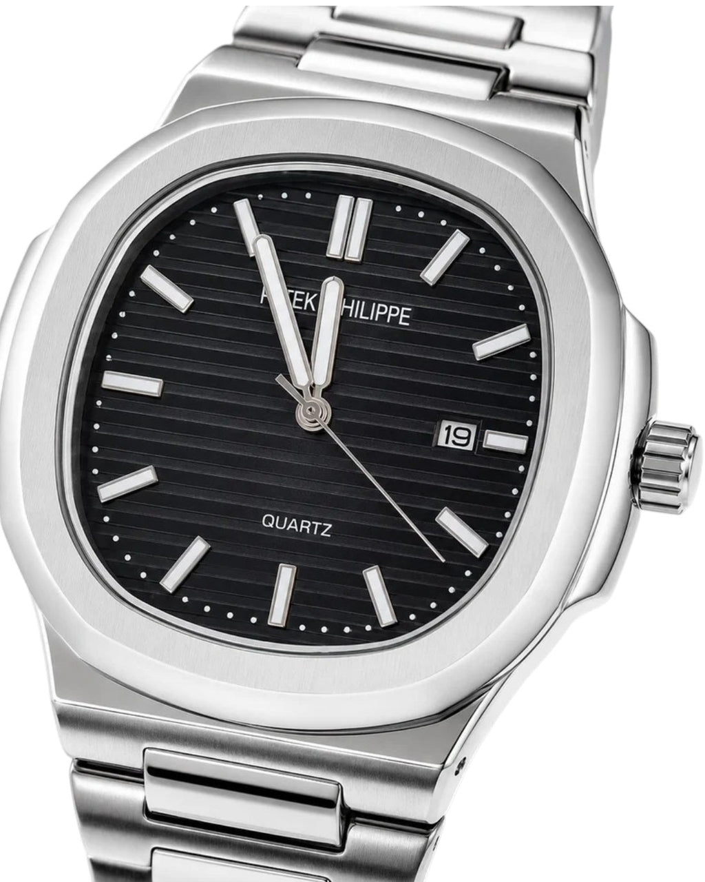 SILVER BLACK NAUTILUS PREMIUM WATCH