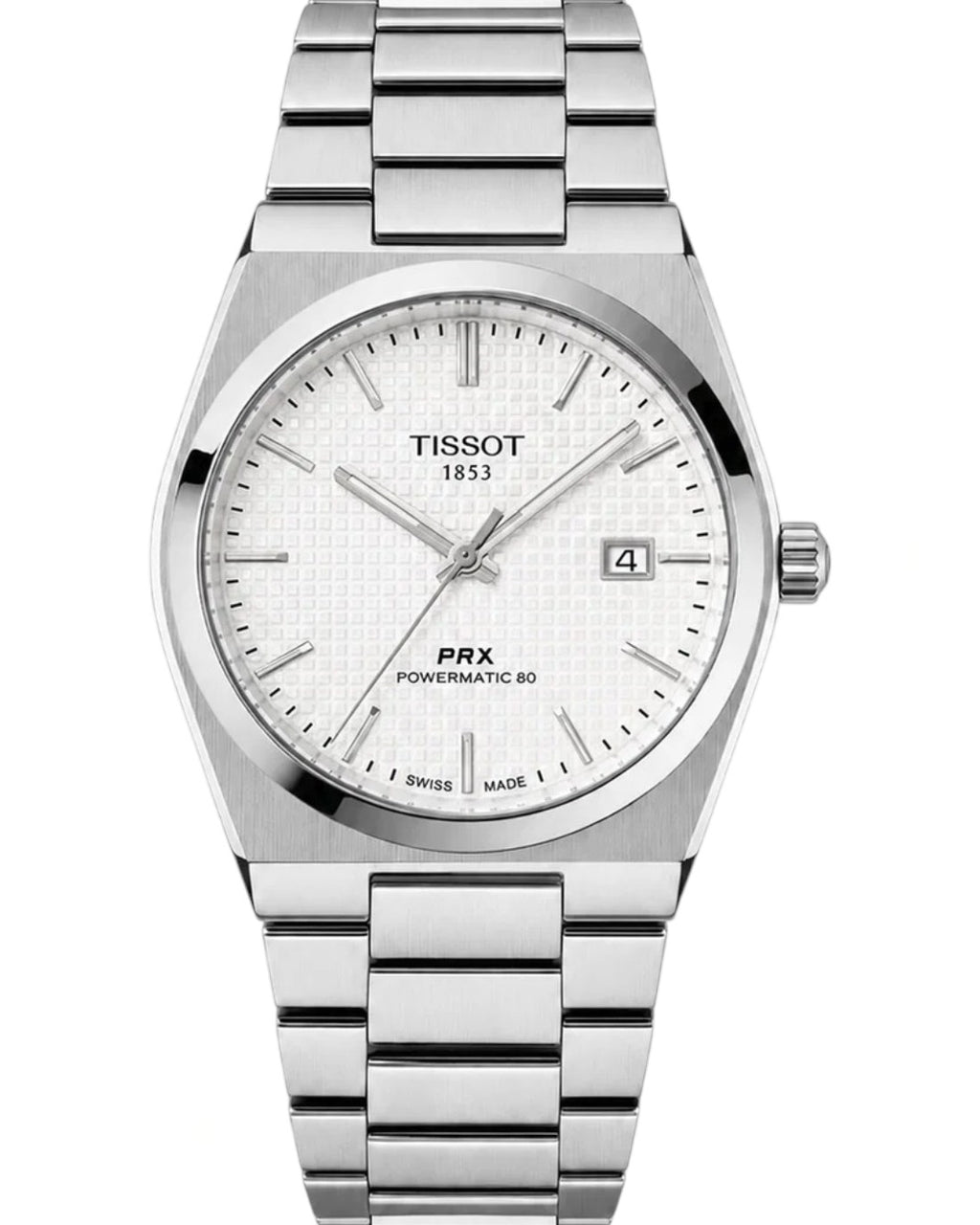Tissot PRX Silver Black Dial Quartz Watch