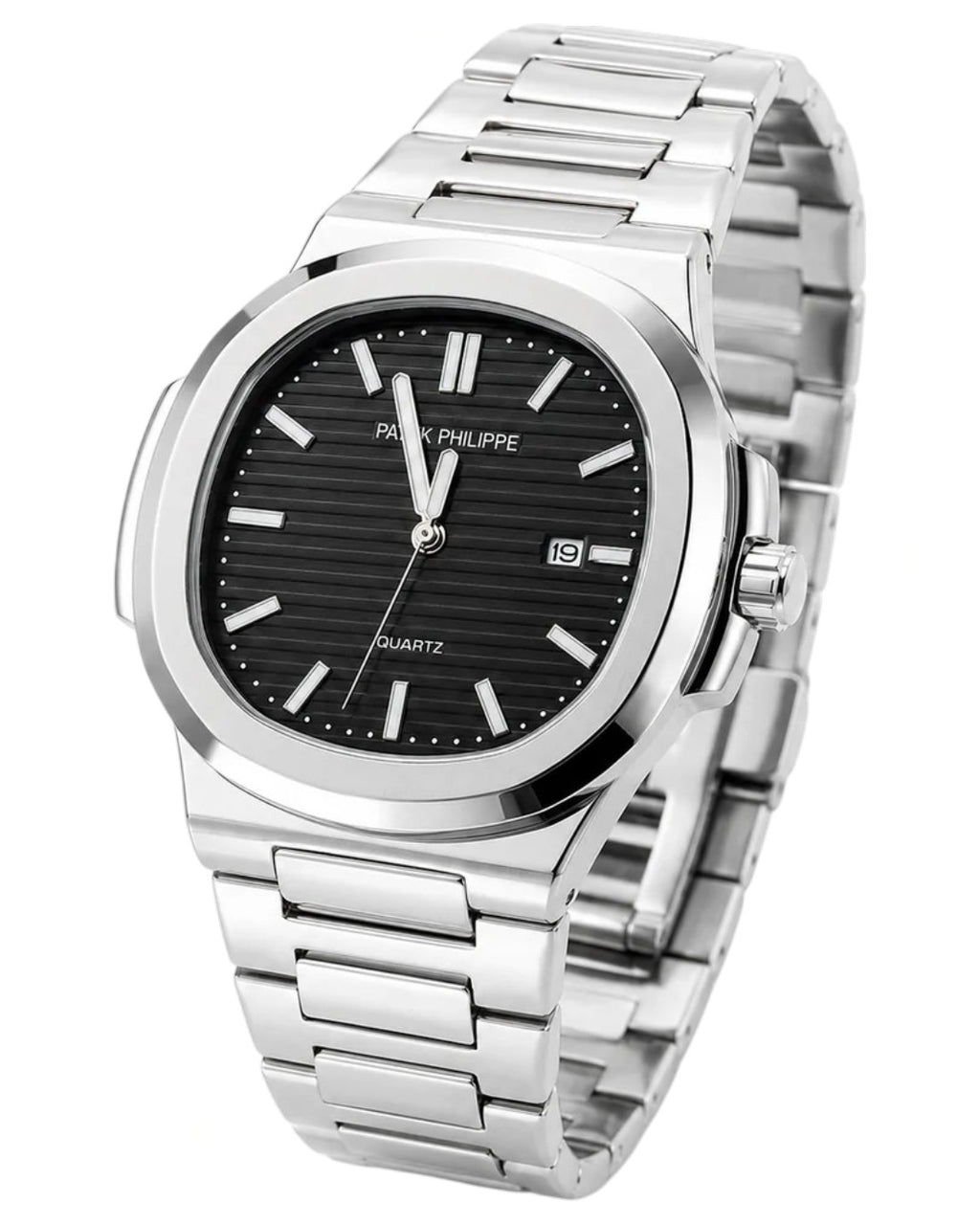 SILVER BLACK NAUTILUS PREMIUM WATCH