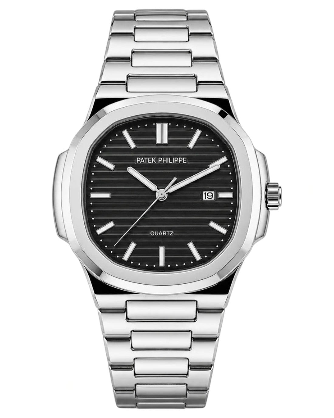 SILVER BLACK NAUTILUS PREMIUM WATCH