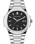 SILVER BLACK NAUTILUS PREMIUM WATCH