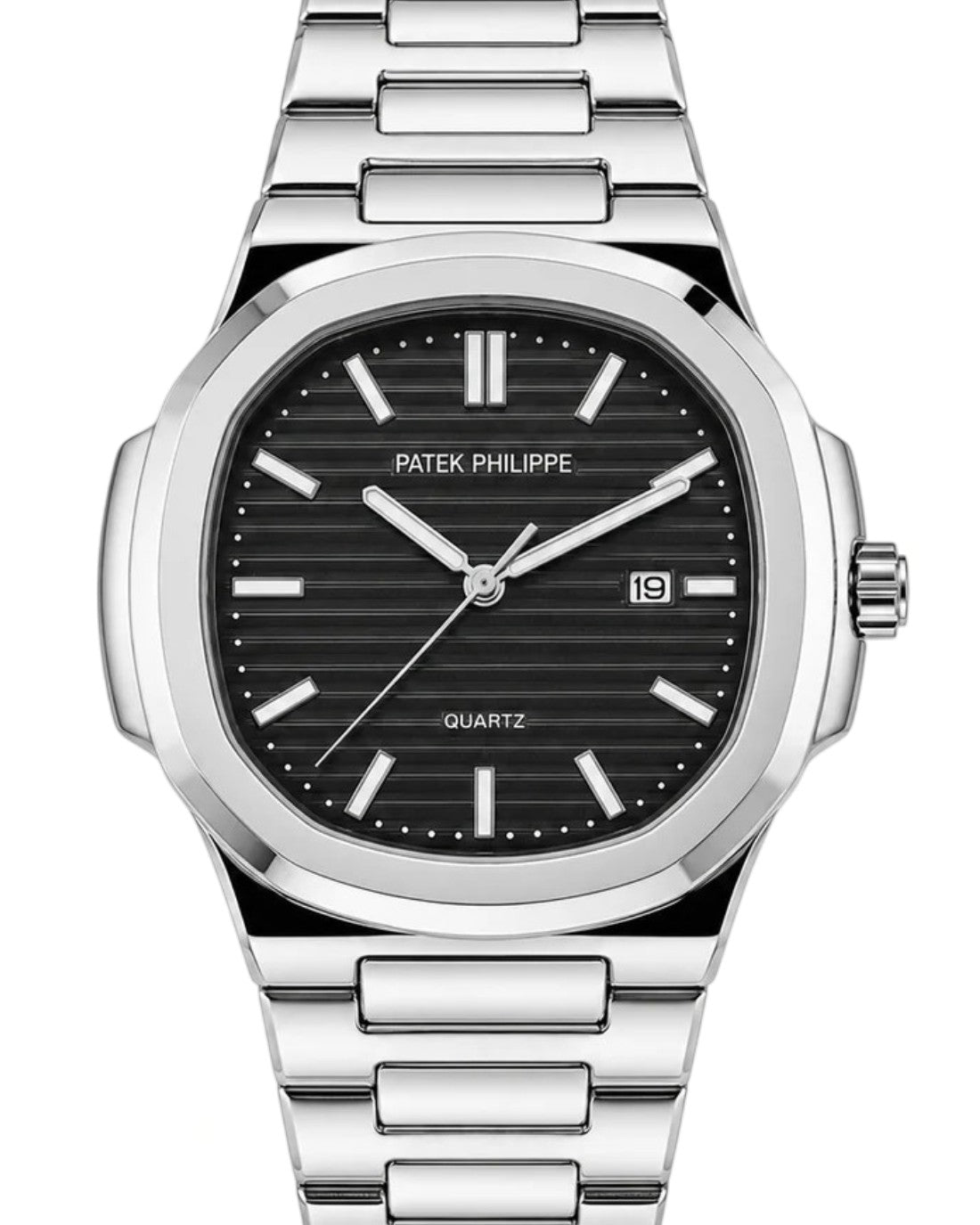 SILVER BLACK NAUTILUS PREMIUM WATCH