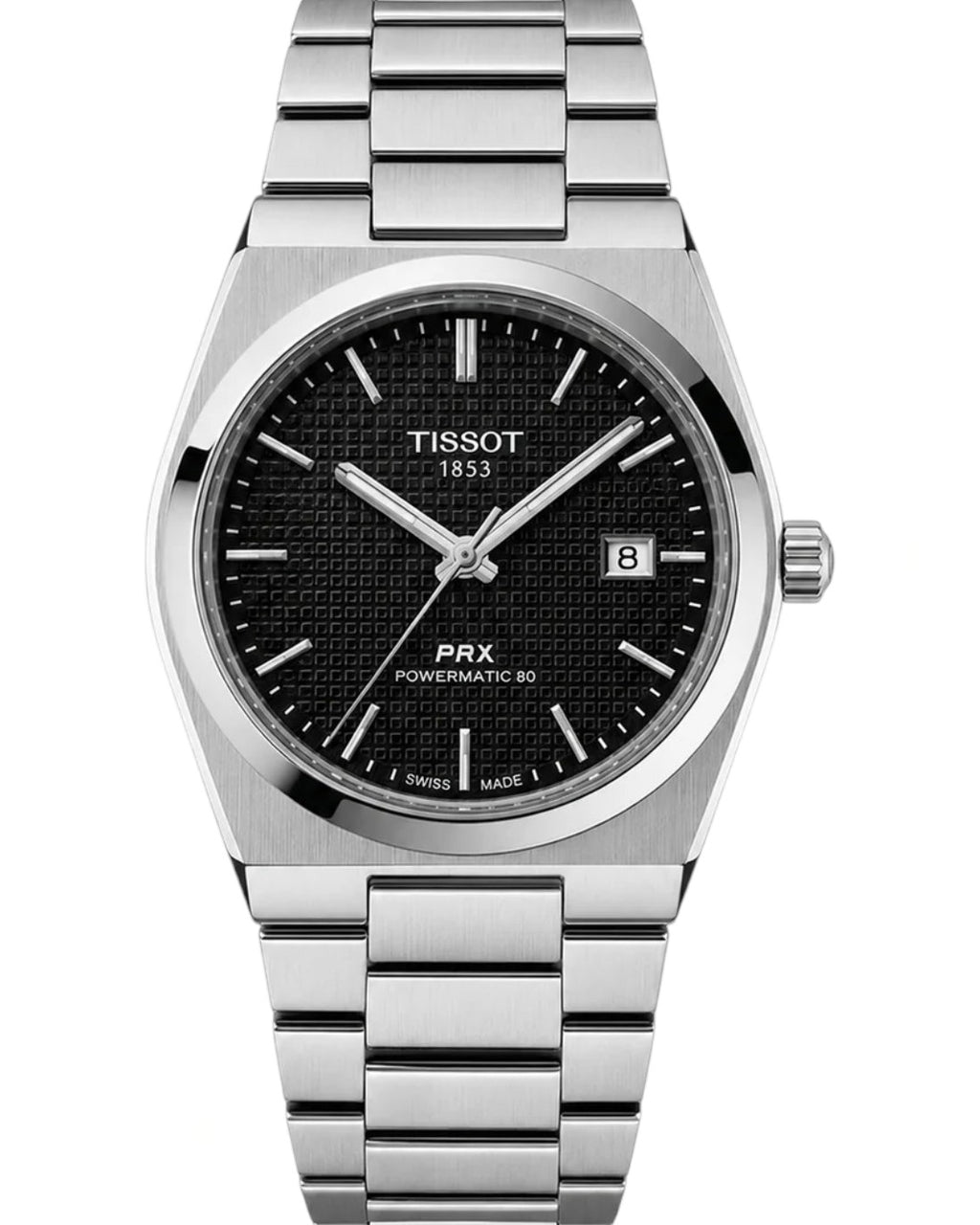 Tissot PRX Silver Black Dial Quartz Watch