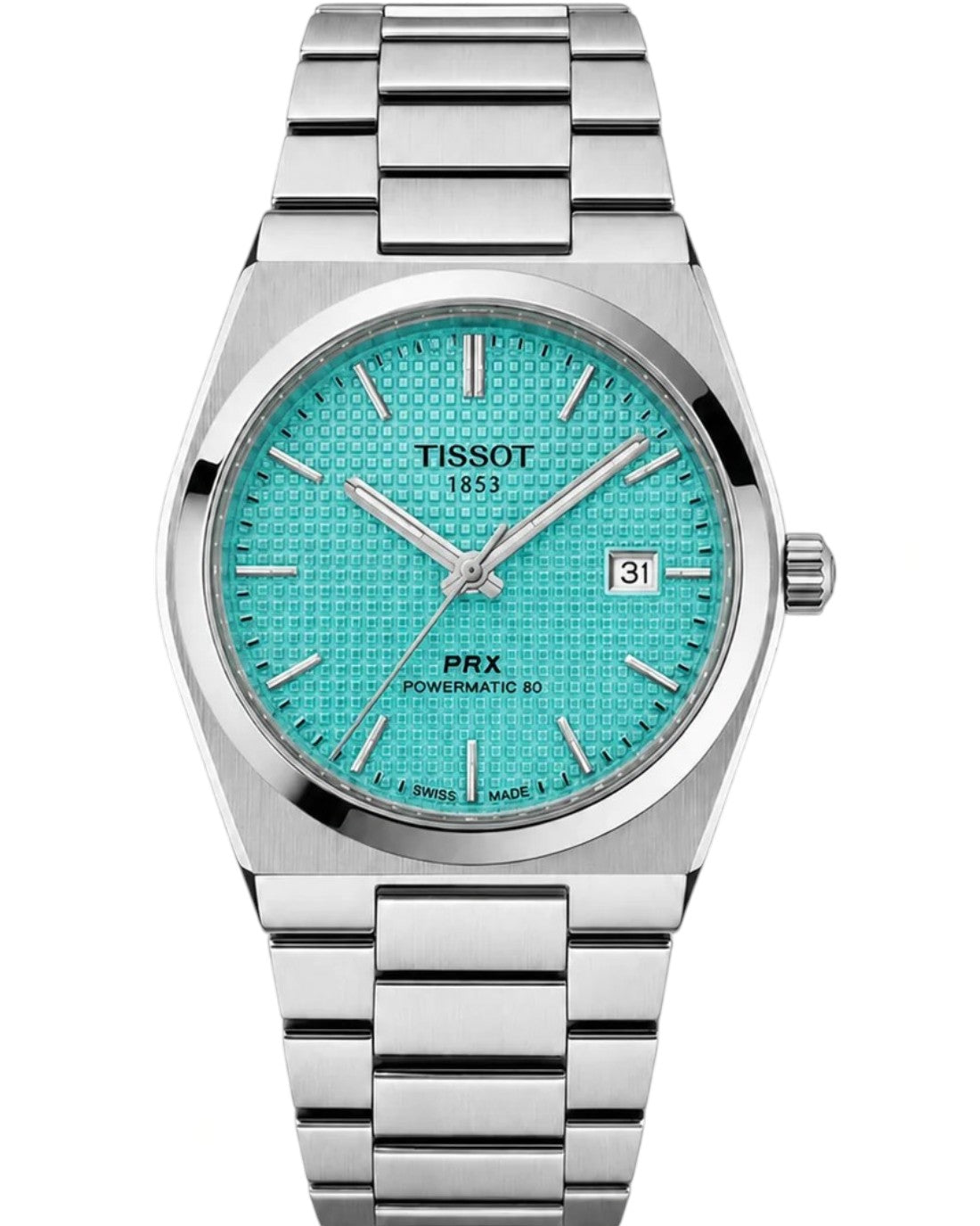 Tissot PRX Silver Black Dial Quartz Watch